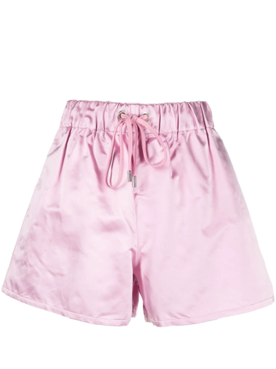 Shop Sa Su Phi Silk A-line Shorts In Rosa