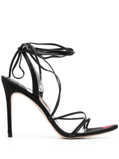 Shop Sophia Webster Amora Tie-detailed Stiletto Sandals In Schwarz