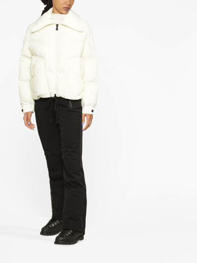 Moncler Woman White Cluses Short Down Jacket In Weiss