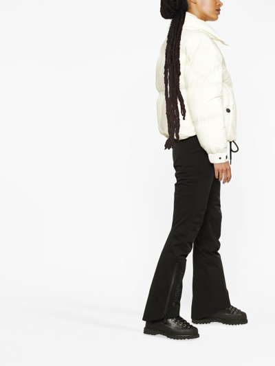 Moncler Woman White Cluses Short Down Jacket In Weiss