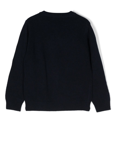 Il Gufo Intarsia-knit Jumper In Blau