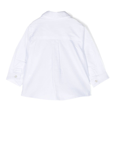 Tartine Et Chocolat Logo-embroidered Shirt In Weiss