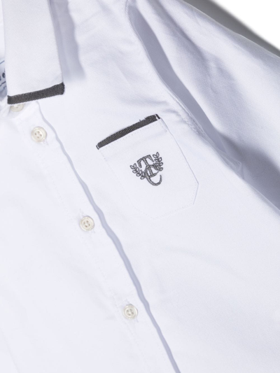 Tartine Et Chocolat Logo-embroidered Shirt In Weiss