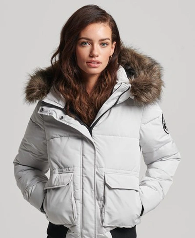 Superdry Women's Everest Ella Bomber Jacket Light Grey | ModeSens