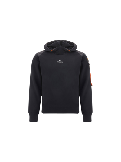Parajumpers Electra Logo-print Fleece Hoodie In Black