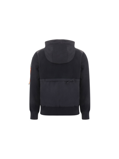 Parajumpers Electra Logo-print Fleece Hoodie In Black