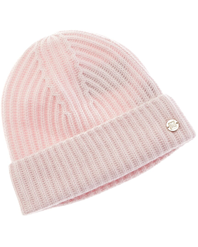 Shop Bruno Magli Fashioned Rib Cashmere Hat In Pink