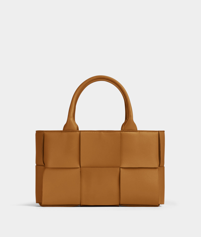 Shop Bottega Veneta Mini Arco Tote Bag In 2593 Camel 20-gold