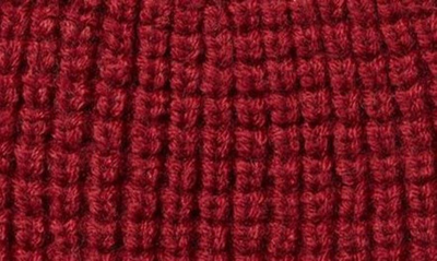 Shop Kate Spade Logo Waffle Knit Beanie In Chai Red