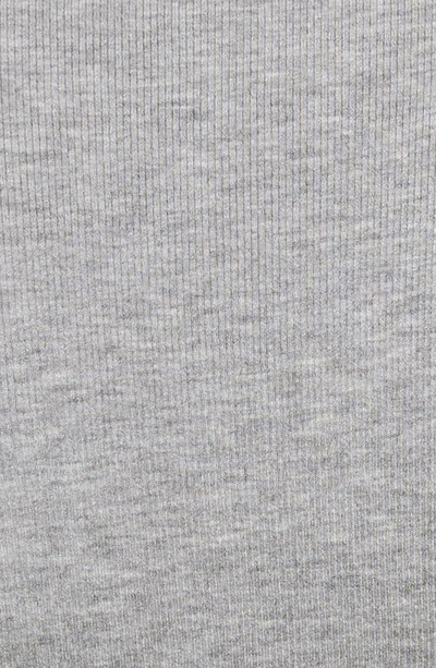 Veronica Beard Theresa Ruched Jersey Turtleneck Sweater In Heather Grey