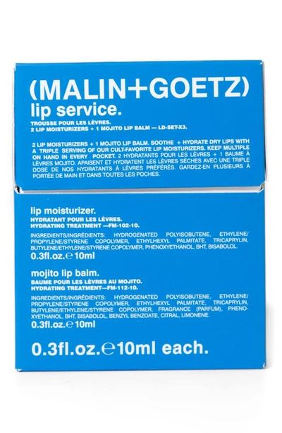 Shop Malin + Goetz Lip Service Full Size Lip Moisturizer & Balm Trio $42 Value