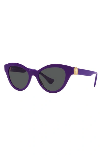 Shop Versace 52mm Cat Eye Sunglasses In Purple