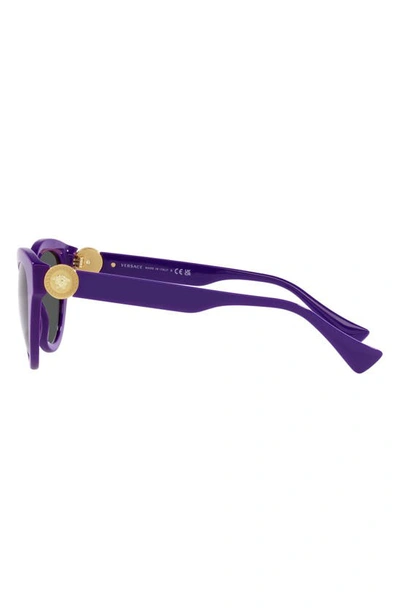 Shop Versace 52mm Cat Eye Sunglasses In Purple