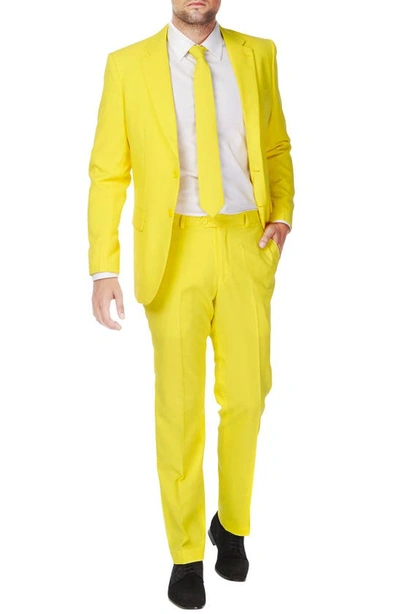 Opposuits 'yellow Fellow' Trim Fit Two-piece Suit With Tie In Yellow