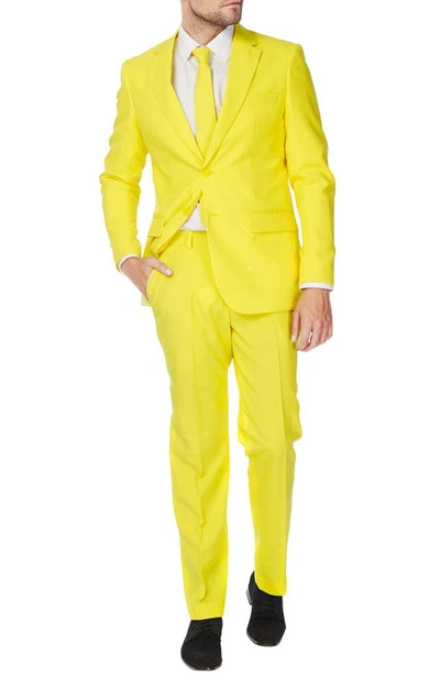 Opposuits 'yellow Fellow' Trim Fit Two-piece Suit With Tie In Yellow