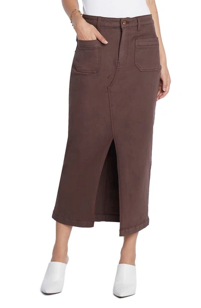 Shop Wash Lab Denim Carin Denim Maxi Skirt In Cocoa