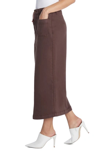 Shop Wash Lab Denim Carin Denim Maxi Skirt In Cocoa