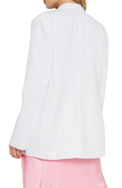 Endless Rose Tailored Single Button Blazer In True White