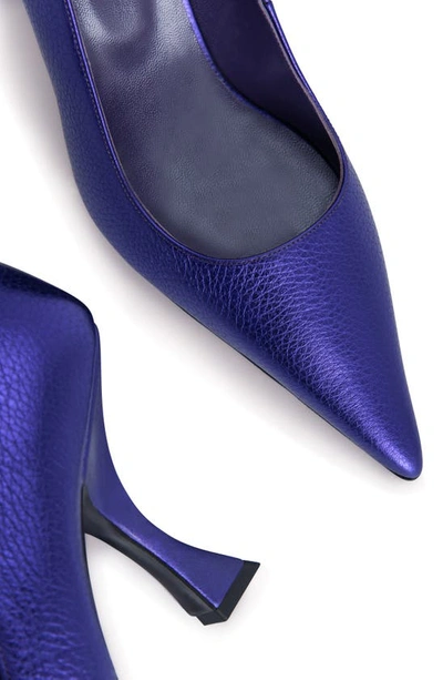 Shop By Far Viva Pointed Toe Pump In Ultra Violet