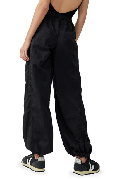 Shop Free People Fp Movement Off The Record Wide Leg Pants In Black