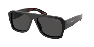 Shop Prada Dark Gray Pilot Mens Sunglasses Pr 22ys 1ab5s0 56 In Black / Dark / Gray