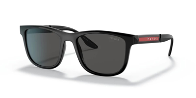 Shop Prada Dark Grey Square Mens Sunglasses Ps 04xs 1ab5s0 54 In Black,grey