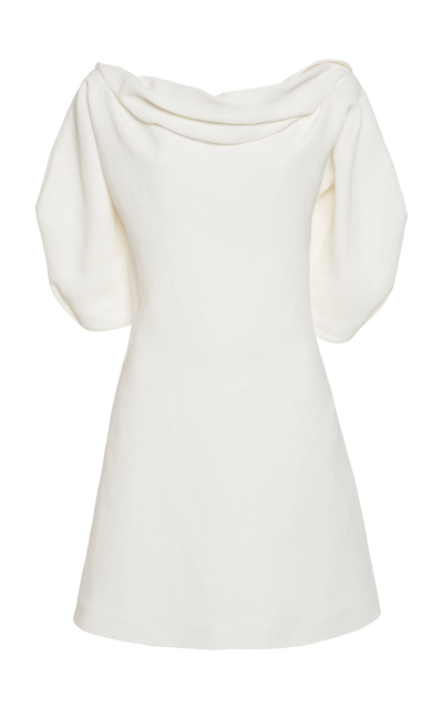Shop Jil Sander Women's Linen-blend Mini Dress In White