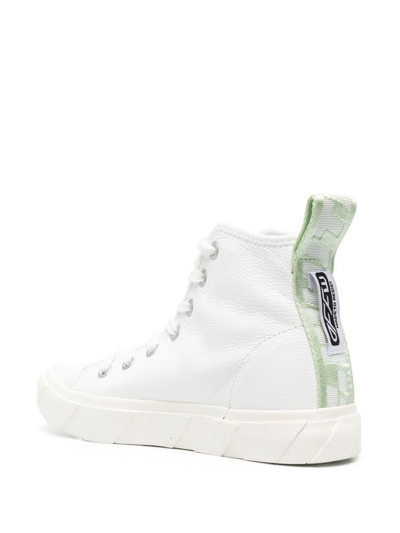 Off-white 20mm Mid Top Vulcanized Leather Sneakers In Bianco | ModeSens