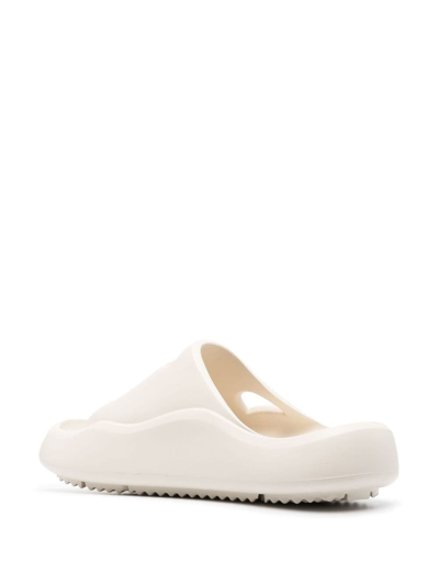 Shop Off-white Meteor Cut-out Slides In Bone Bone