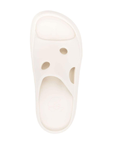 Off-white Beige Meteor Pool Slides In Bone Bone