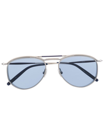 Shop Matsuda M3122 Pilot-frame Sunglasses In Silver