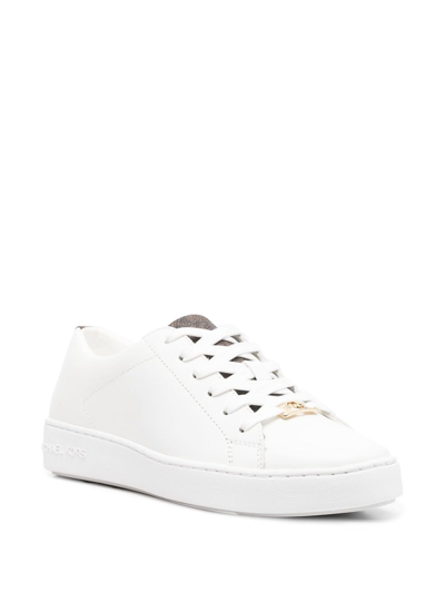 Michael Michael Kors Keaton Monogram-panel Sneakers In Braun