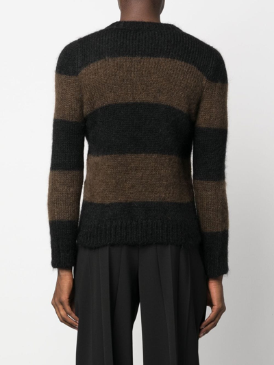 Shop Raf Simons Horizontal-stripe Jumper In Schwarz