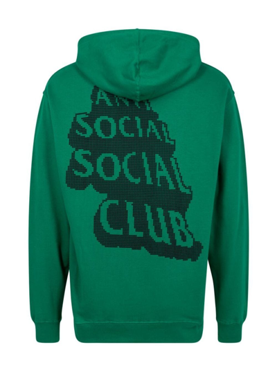 Shop Anti Social Social Club 1.5 "green" Drawstring Hoodie