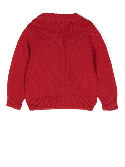 Shop Il Gufo Intarsia-knit Jumper In Rot