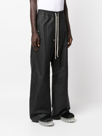 Shop Rick Owens Drawstring Wide-leg Track Pants In Black