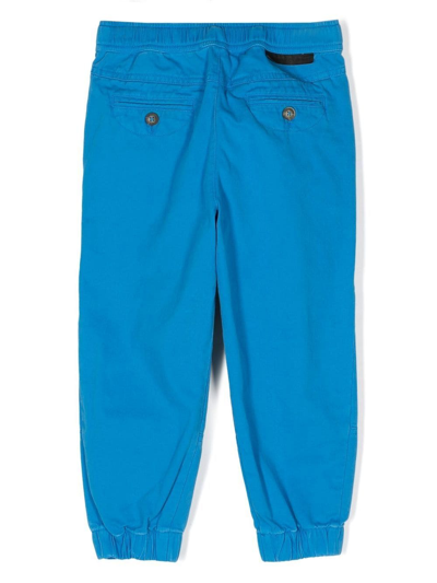 Shop Stella Mccartney Cotton Cargo Trousers In Blue