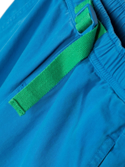 Shop Stella Mccartney Cotton Cargo Trousers In Blue