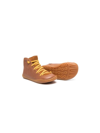 Camper Peu Cami Lace-up Boots In Brown