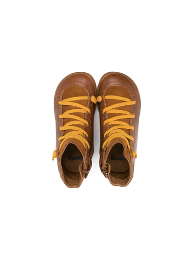 Camper Peu Cami Lace-up Boots In Brown