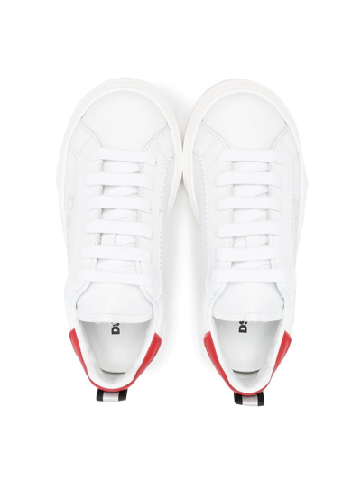 Shop Dsquared2 Low-top Leather Trainers In White