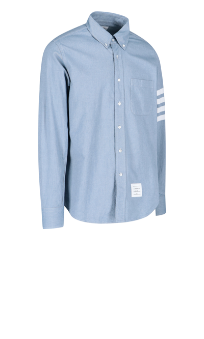 Shop Thom Browne '4-bar' Detail Shirt