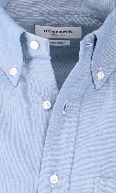 Shop Thom Browne '4-bar' Detail Shirt