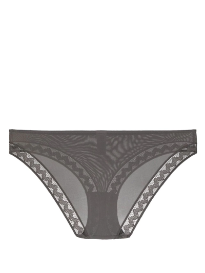 Shop Eres Jacky Zigzag-trim Briefs In Grey