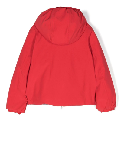 Shop K-way Logo-patch Hooded Jacket In Red