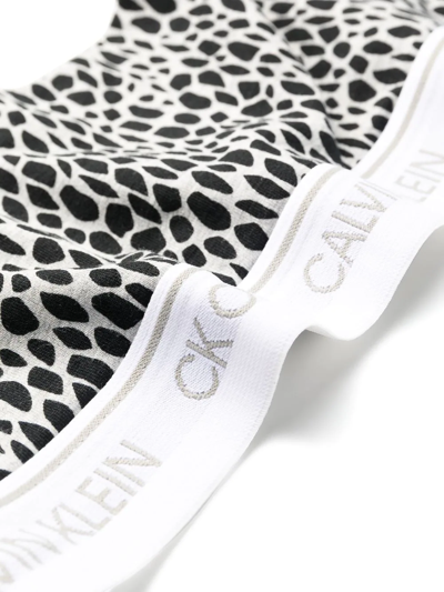 Shop Calvin Klein Underwear Giraffe-print Bra In Grey