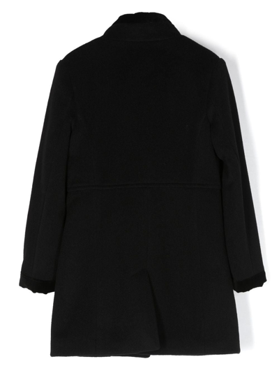 Shop Fay Fleece Duffle Coat In Black