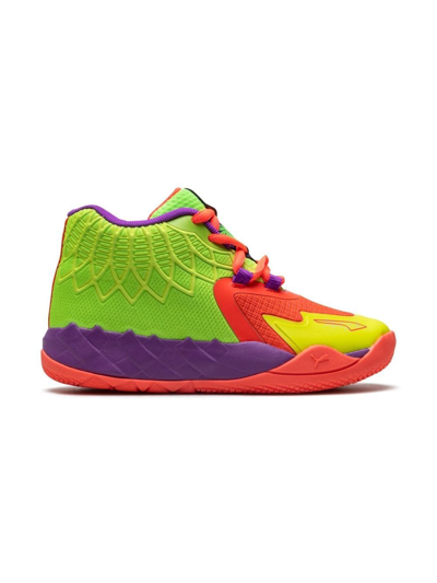 Shop Puma Mb.01 Be You Basketball Shoes In Green Gecko - Red Blast