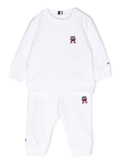 Tommy Hilfiger Junior Babies' Embroidered-logo Tracksuit Set In White |  ModeSens