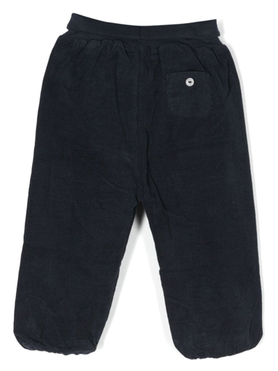Shop Tartine Et Chocolat Corduroy Tapered Trousers In Blue